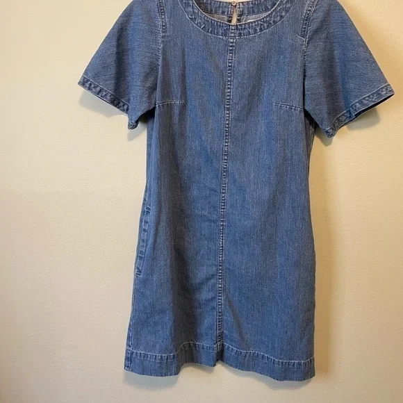 J.CREW Chambray shift dress in spring blossom wash | NWOT - Picture 6 of 12